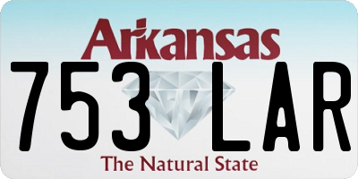 AR license plate 753LAR