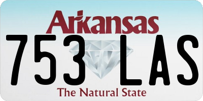 AR license plate 753LAS