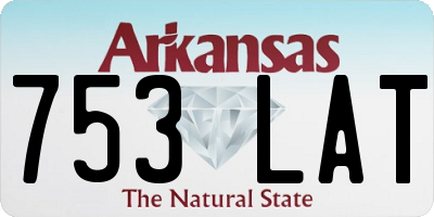 AR license plate 753LAT