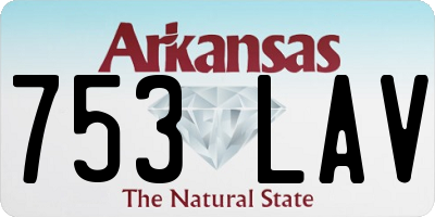 AR license plate 753LAV