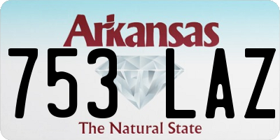 AR license plate 753LAZ