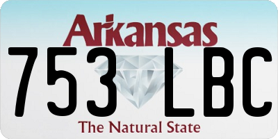 AR license plate 753LBC