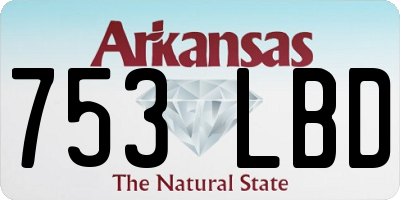 AR license plate 753LBD