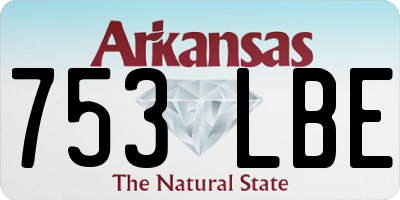 AR license plate 753LBE