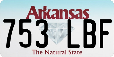 AR license plate 753LBF