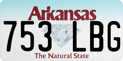 AR license plate 753LBG