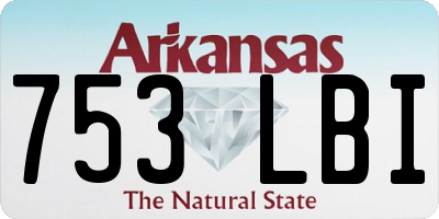 AR license plate 753LBI