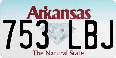 AR license plate 753LBJ