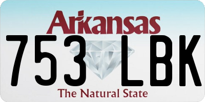 AR license plate 753LBK