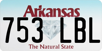 AR license plate 753LBL