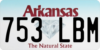 AR license plate 753LBM