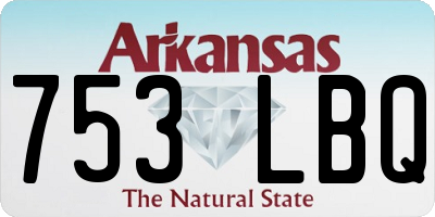 AR license plate 753LBQ