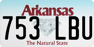 AR license plate 753LBU