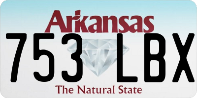 AR license plate 753LBX