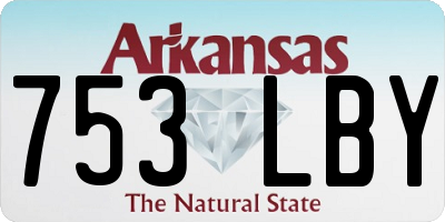 AR license plate 753LBY