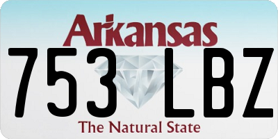 AR license plate 753LBZ