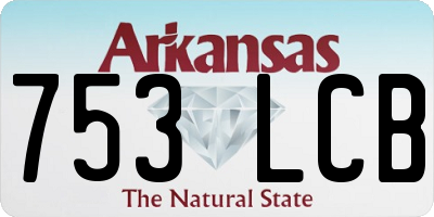 AR license plate 753LCB