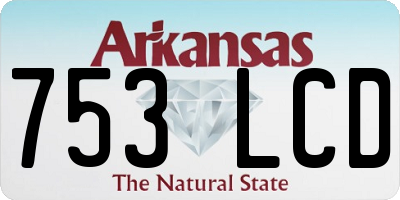 AR license plate 753LCD