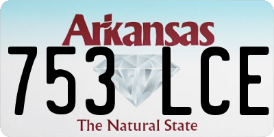 AR license plate 753LCE