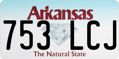 AR license plate 753LCJ