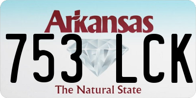 AR license plate 753LCK