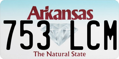 AR license plate 753LCM