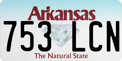 AR license plate 753LCN