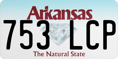 AR license plate 753LCP