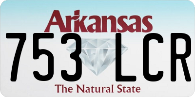 AR license plate 753LCR