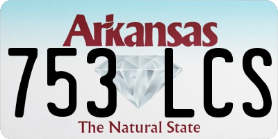AR license plate 753LCS