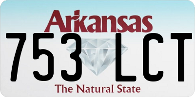 AR license plate 753LCT