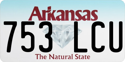 AR license plate 753LCU
