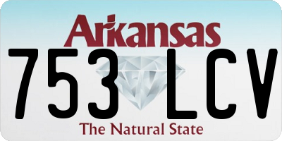 AR license plate 753LCV