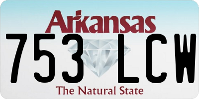 AR license plate 753LCW