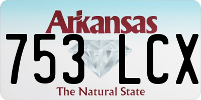 AR license plate 753LCX