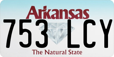 AR license plate 753LCY