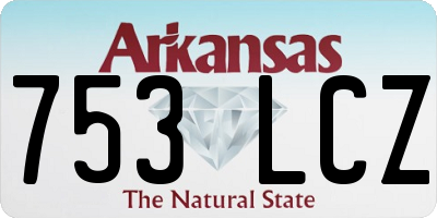 AR license plate 753LCZ