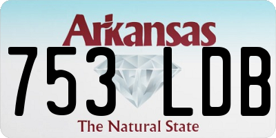 AR license plate 753LDB