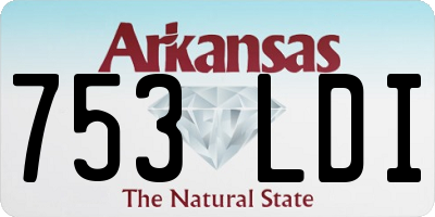 AR license plate 753LDI
