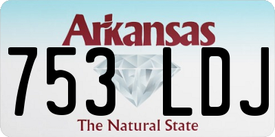 AR license plate 753LDJ
