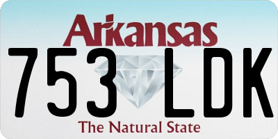 AR license plate 753LDK