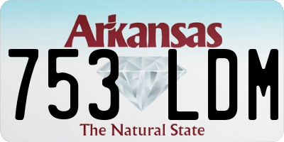 AR license plate 753LDM