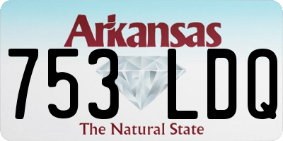 AR license plate 753LDQ