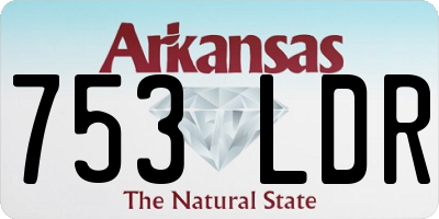 AR license plate 753LDR
