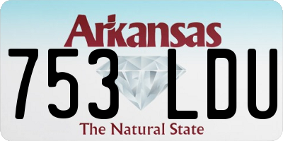 AR license plate 753LDU