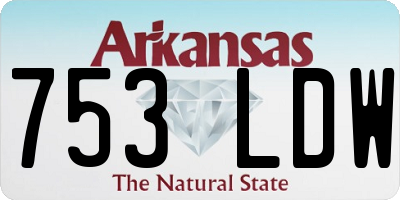 AR license plate 753LDW