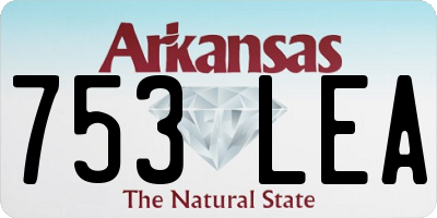 AR license plate 753LEA