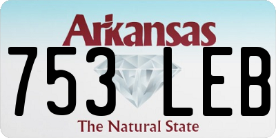 AR license plate 753LEB