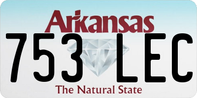 AR license plate 753LEC