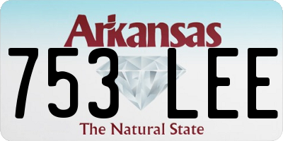 AR license plate 753LEE